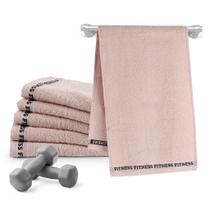 Kit com 6 Toalhas Fitness New - Rosa Blush