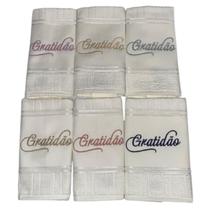 Kit Com 6 Toalhas Lavabo Branca Gratidão absolvição Sortidas