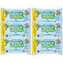 Kit com 6 Toalhas Umedecidas Bebe Limpinho 140 Unidades Cada Hipoalergenico Kit com 6 Toalhas Umedecidas Bebe Limpinho 140 Unidades Cada Hipoalergenico