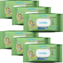 Kit Com 6 Toalhas Umedecidas Lara Baby Premium Camomila 120 Unidades Total 720