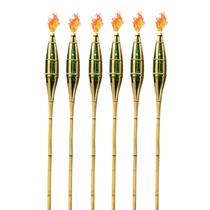 Kit Com 6 Tochas Iluminação Decoração Tocha Luau 130cm