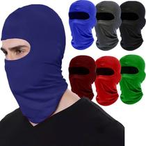 Kit com 6 Toucas Ninja Balaclava Motoqueiro Proteção UV Moto Pesca