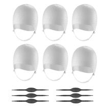 Kit com 6 Toucas Para Mechas Luzes Siliconada Com Agulha Profissional Dompel