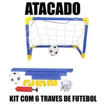 Kit com 6 Traves Chute a Gol com Bola Golzinho Infantil - Elite 00287