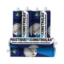 Kit Com 6 Tubos Mastique Pu Para Junta De Dilatação Branco