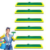 Kit Com 6 Unidade Rodo Esfregão Abrasivo Esponja Bucha Lava Piso Azulejo Gigante 40cm Sem cabos