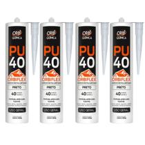 Kit Com 6 Unidades Adesivo Poliuretano Orbiflex PU40 Uso Geral Pintável Após Cura Flexível Excelente