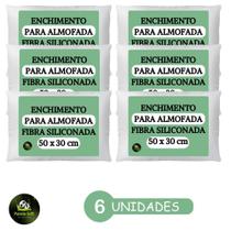 Kit Com 6 Unidades Baguete Enchimento decoração refil Silicone para almofada 30x50 retangular