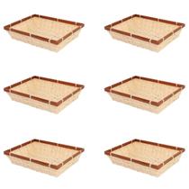 Kit Com 6 unidades Cesto de Palha - 32 x 24 x 7 cm Páscoa
