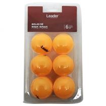 Kit Com 6 Unidades De Bolas De Tênis De Mesa Leader Resistente Laranja Lazer Jogos Amadores Oficiais