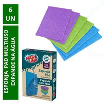 Kit com 6 Unidades Esponja Pad Biodegradável Flash Limp Multiuso Kit com 6 Unidades Esponja Pad Biodegradável Flash Limp Multiuso