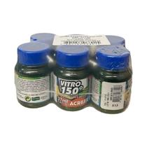 Kit com 6 Verniz Vitro 150 Verde Musgo 513 Acrilex 37ml