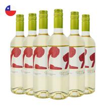 Kit com 6 Vinhos Chilenos Sauvignon Blanc 750ml Cuentos del Fuego