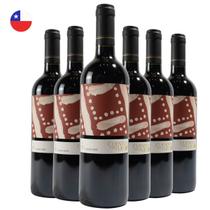 Kit com 6 Vinhos Chilenos Tinto Seco Carmenere Cuentos del Fuego