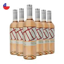 Kit com 6 Vinhos Chilenos Tinto Seco Rosé Carmenere 750ml Cuentos del Fuego