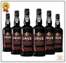 Kit com 6 Vinhos do Porto Cruz Ruby