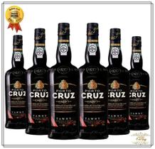 Kit com 6 Vinhos do Porto Cruz Tawny
