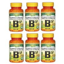 Kit com 6 Vitaminas B12 Cianocobalamina Unilife 60 cápsulas Original