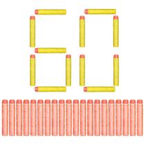 Kit com 60 Munições para Arminha de Brinquedo Lançador Nerf Ponta emborrachada