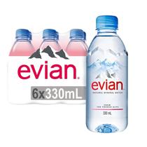 Kit Com 6Un Água Mineral S/ Gás Francesa Evian Pet 330Ml