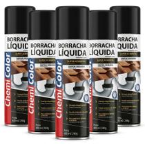 Kit com 6un Borracha Líquida Chemicolor Preta 400ml Kit com 6un Borracha Líquida Chemicolor Preta 400ml