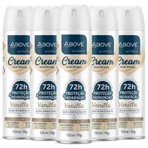 Kit com 6un Desodorante Antitranspirante Above Cream Vanilla 72 Horas 150ml