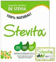 Kit com 7 Adoçante Stevia Em Pó Com 50 Envelopes de 0,6g - Stevita