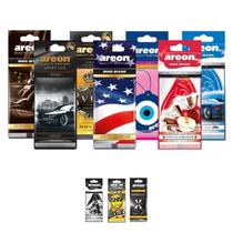 Kit com 7 Aromatizante Automotivo Areon Cheirinho Odorizador Carro Cheiro Fragâncias Frutado Cítrico Kit com 7 Aromatizante Automotivo Areon Cheirinho Odorizador Carro Cheiro Fragâncias Frutado Cítrico