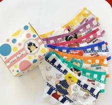 kit com 7 calcinha lis tam m infantil