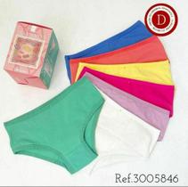 kit com 7 calcinhas biquíni infantil Contton- Diamantes Lingerie