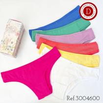 kit com 7 calcinhas Primavera de Cotton ( 100% algodão) - Diamantes Lingerie