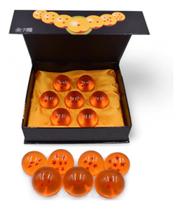Kit Com 7 Esferas Do Dragão Dragon Ball Z + Linda Caixa 3,5cm Goku Coleção