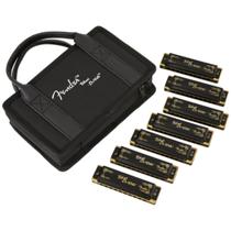 Kit com 7 gaitas Fender Blues Deville com Case