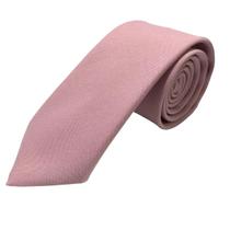 Kit com 7 gravata rosê tecido oxford slim pradrinho casamento noivas congresso - D+GRAVATAS