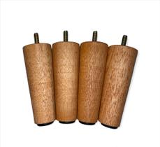 Kit com 7 Pés para Cama Box - 12 cm, Cor Mel