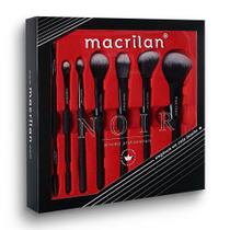 Kit Com 7 Pinceis Noir Macrilan Ed009 Kit Com 7 Pinceis Noir Macrilan Ed009