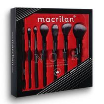 Kit Com 7 Pincéis Para Maquiagem Noir Macrilan Ed009