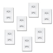 Kit Com 7 Tomadas Dupla Padrão 4x2 10A Evidence - FAME