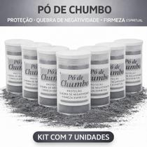 Kit com 7 Unidades Pó de Chumbo Proteção Defesa Espiritual Quebra de Demandas