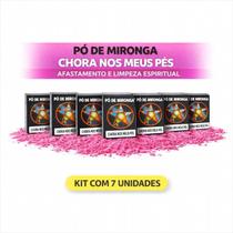 Kit com 7 Unidades Pó de Mironga Chora Nos Meus Pés Atração Amor Energia Espiritual