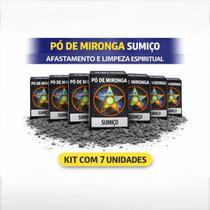 Kit com 7 Unidades Pó de Mironga Sumiço Proteção Defesa Espiritual Afastamento