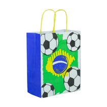 Kit com 70 Sacolas Copa do Mundo 17,5x8,5x21,5cm Ideal para Lembrancinhas, Vendas e Brindes Temáticos