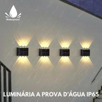 Kit Com 8 Arandelas Solares De 6 Leds Para Jardim Escadas E Muros Ilumine Seu Espaço Exterior De Forma Econômica E Eficiente Refletor Led Solar