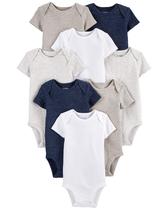 Kit com 8 Bodies Unissex Simple Joys by Carter's 0-3 Meses Kit com 8 Bodies Unissex Simple Joys by Carter's 0-3 Meses