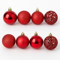 Kit com 8 Bolas de Natal Decorativas LER DESCRIÇÃO
