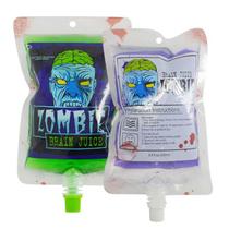 Kit com 8 Bolsas de Sangue Falso para Bebidas - Zombie