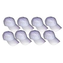 Kit Com 8 Bonés Branco Liso Bordar Padeiro Açougueiro Supermercado Cozinha Pizzaria