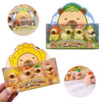 Kit Com 8 Borrachas Mini Capivara Borrachinhas Papelaria Fofa Kawaii