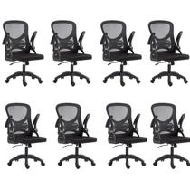 Kit com 8 Cadeira Escritório Diretor Office Columbus com Tela Mesh Kit com 8 Cadeira Escritório Diretor Office Columbus com Tela Mesh