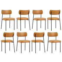 Kit com 8 Cadeira Mila Laminado Wisky - FdECOR Kit com 8 Cadeira Mila Laminado Wisky - FdECOR